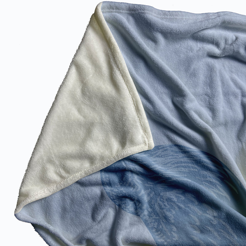 Colmenero Plain Weave / Muslin Throw Blanket, Blue