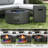 30" Round Steel Smokeless Fire Pit Table with Colorful RGB Light, 50000 BTU Outdoor Warm Table for Patio Backyard Garden, Suitable for Family Gatherings