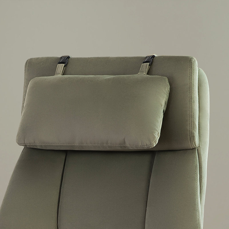 Velvet High Back Reclining Office Executive Chair With Footrest, Green