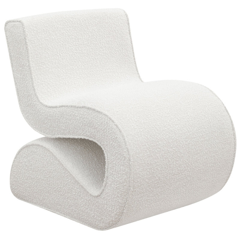 Chaise courbée Austin, Crème