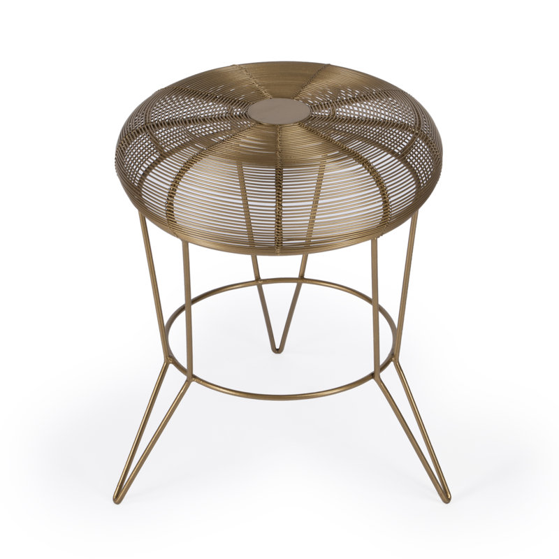 Francea Iron Top End Table, Gold
