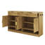 Buffet 59,1 "avec 3 tiroirs et 4 portes, armoire de rangement avec tablette réglable et compartiments ouverts, table buffet-121064403