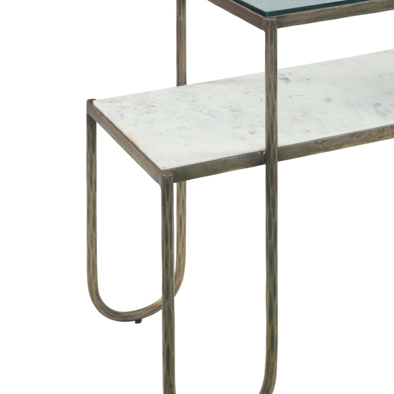 Sonoma 50" Nesting Console Table with Marble and Glass
