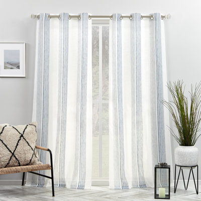 Ensemble de 2 rideaux transparents, rideaux transparents, rideaux transparents, panneau à œillets, ensemble de 2 toiles Town & Country Country Sohome Stapleton