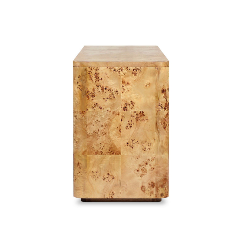 Mullins Media Console-Natural Mappa Burl