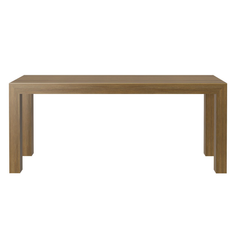 Chalonda Pine Solid Wood Dining Table, Pecan Wirebrush, 35.8" W x 72.25" L 