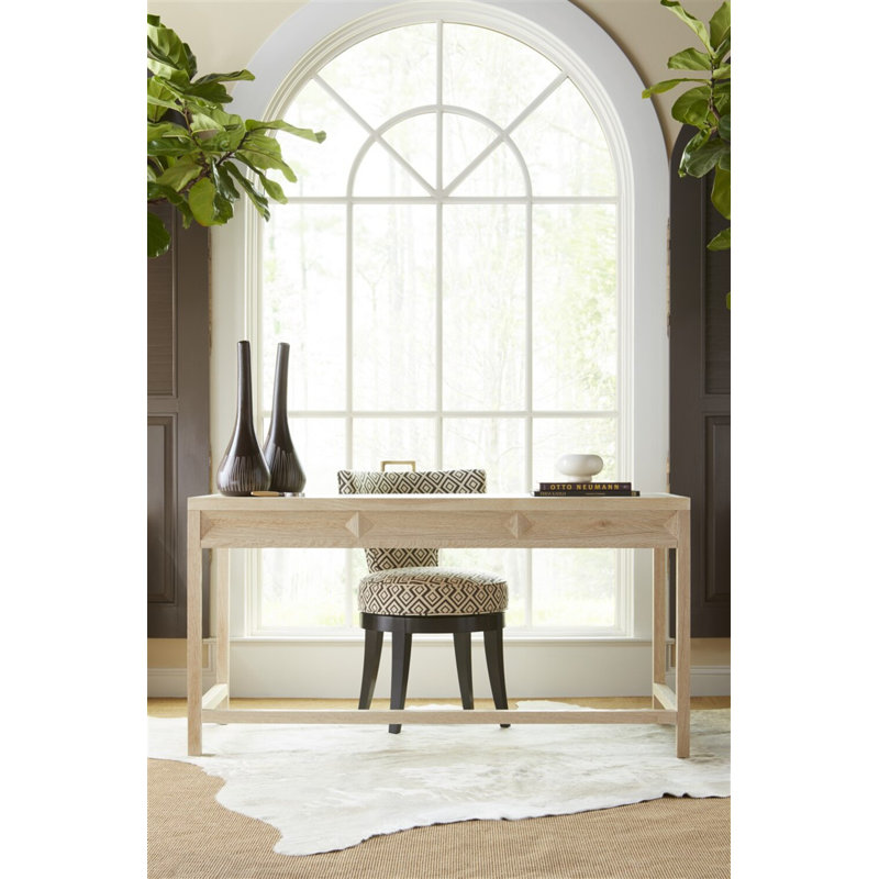 Banks Solid Wood Writing Desk, Sahara
