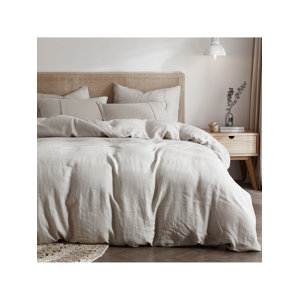 Zuella Linen Duvet Cover Set Queen