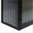 Wall Cabinet, Modern Black 2 Glass Door 3-Tier Storage with Iron + Tempered Glass | 27.56”L x 9.06”W x 23.62”H