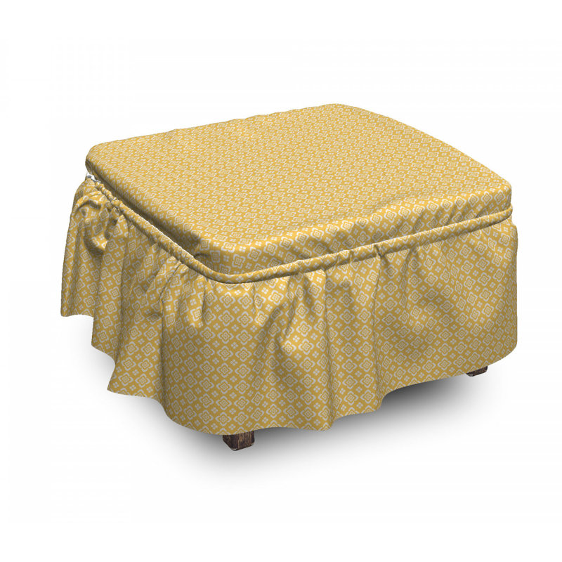 Housse pour repose-pieds à motif plantes antiques