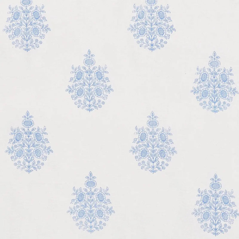 Asara Flower Sheer Fabric, Blue