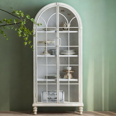 Modern White Glass Solid Wood Display Stand