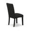 5 Piece Kitchen Table Set Includes a Rectangle Dining Table with Butterfly Leaf and 4 Black Colour Linen Fabric Upholstered Chairs, Black-761680272-761680273