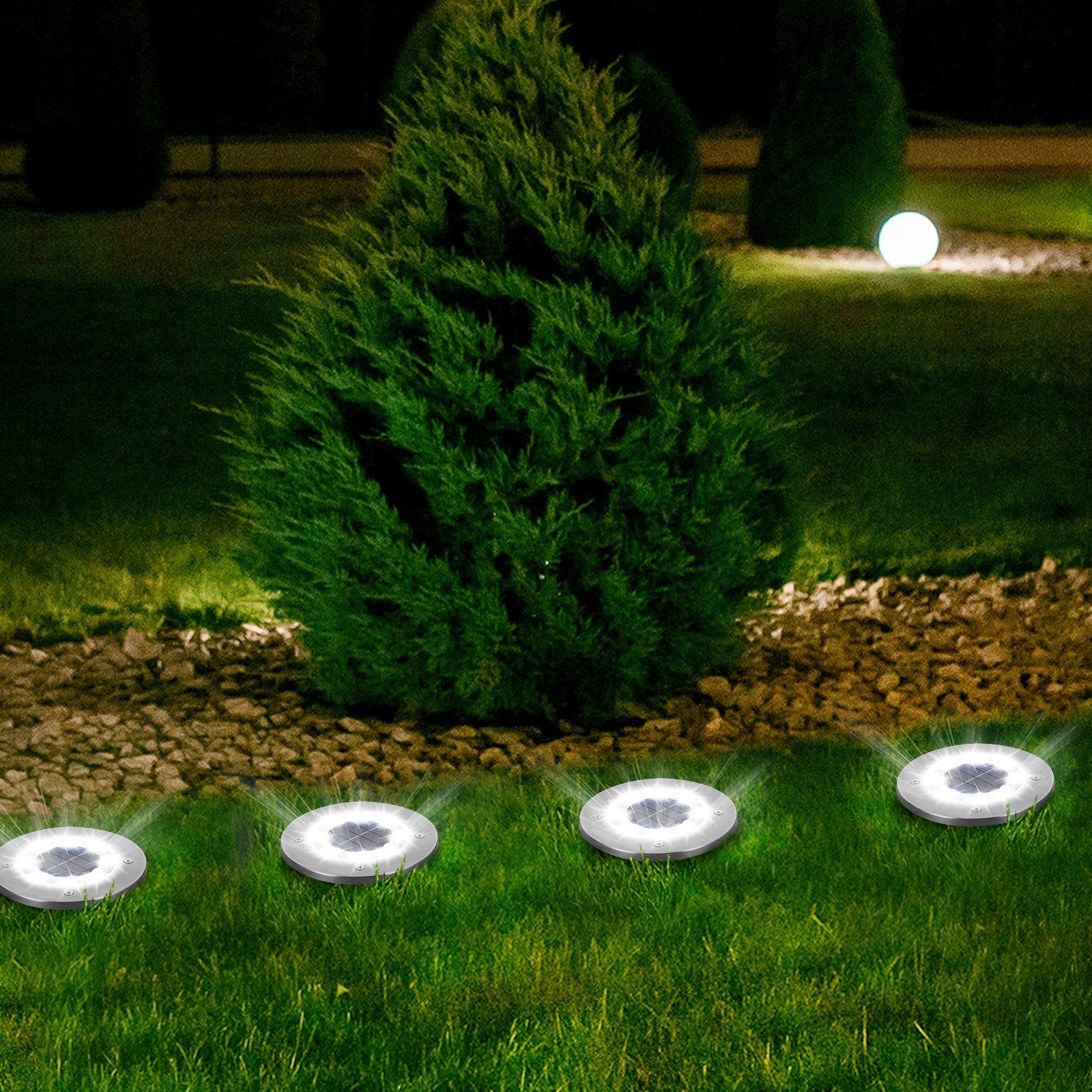 JESLED 14LED Outdoor Solar Spot Lights  LED Solar Landscape Spotlight –  JESLED Lighting
