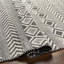 Tapis noir / gris tissé à plat à la main Dawuan-92271492