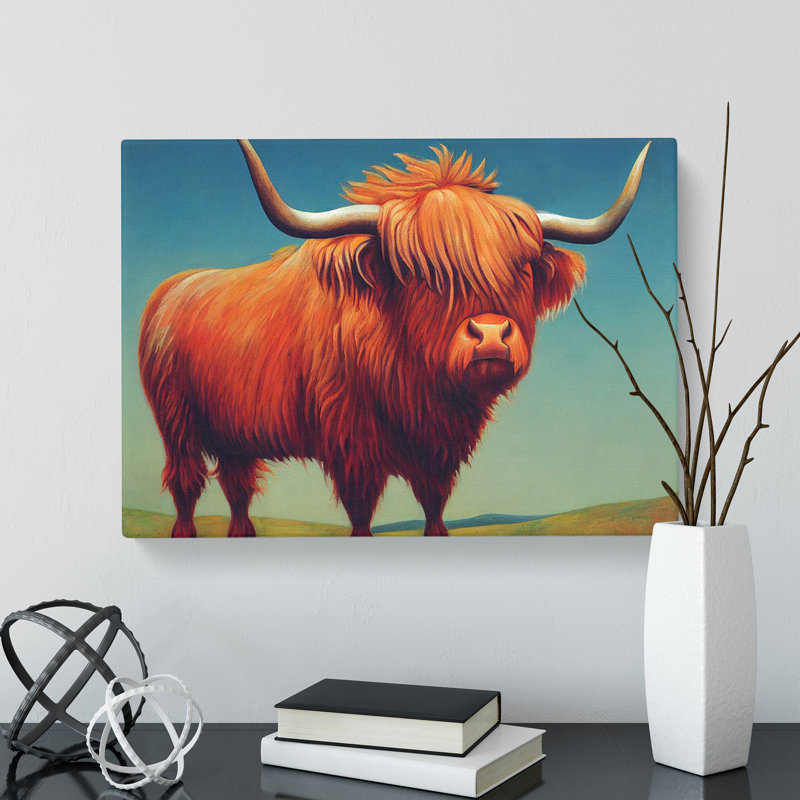 The Immense Highland Cow - Wrapped Canvas, 35cm H x 50cm W x 3cm D