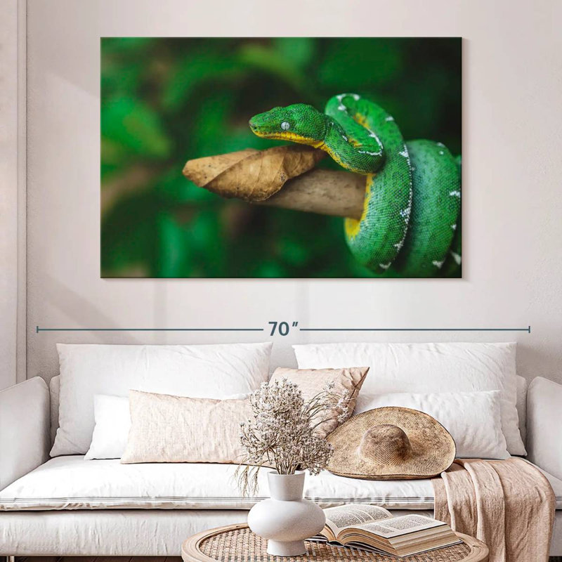 Emerald Tree Snake, 34" H x 51" W