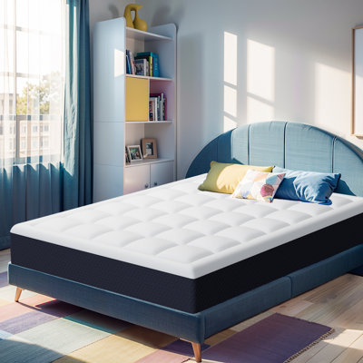Matelas moyen en mousse viscoélastique 6 "avec plateau-coussin - Refroidissement et soutien
