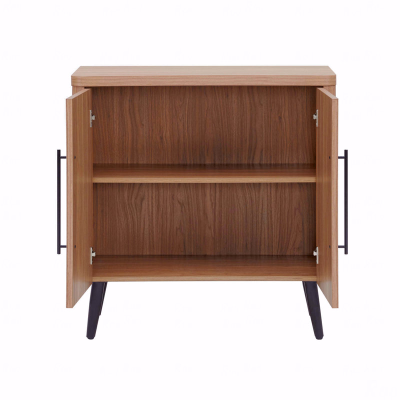 Armoire d'appoint cannelée 31 ", Brun