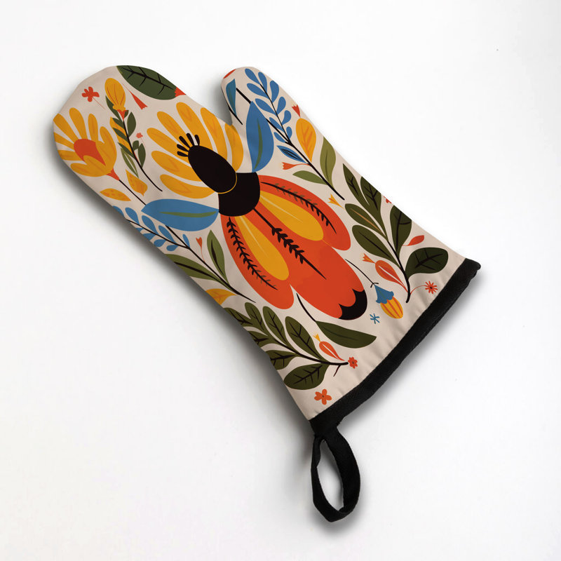 Sergé en coton à motif de fleurs fluides