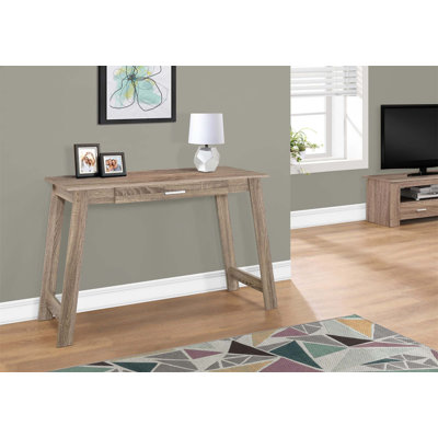 Bureau d'ordinateur contemporain en stratifié avec rangement, parfait pour le bureau personnel et le travail sur ordinateur portable