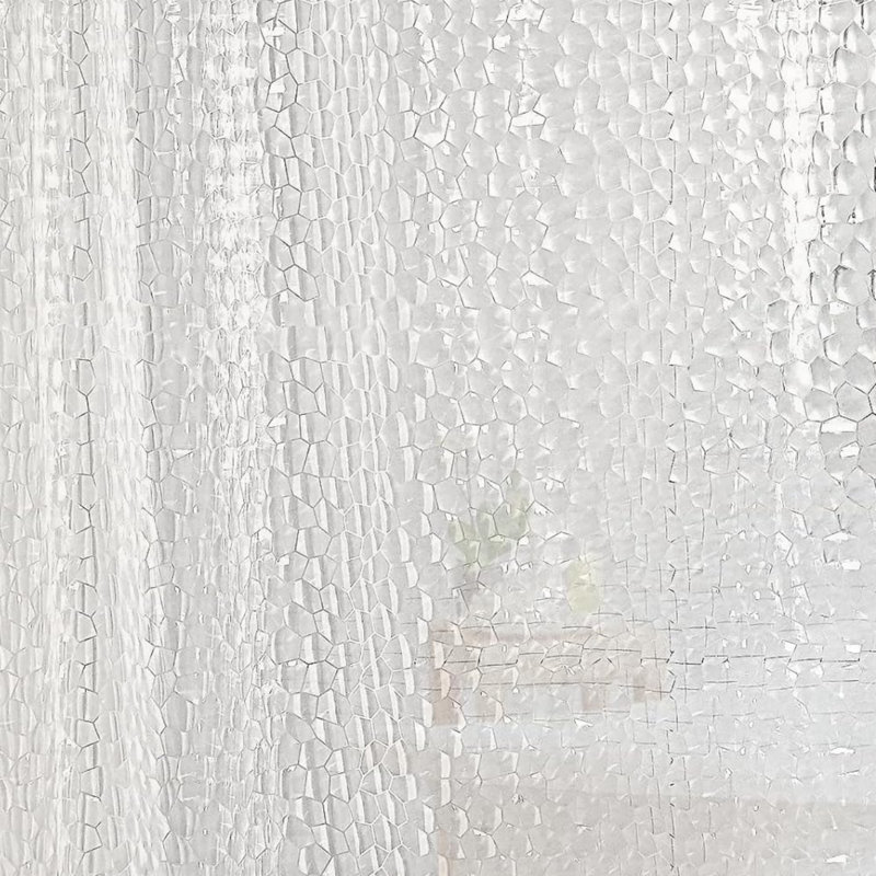 Clear Shower Curtain 180 X 200 cm Extra Long Shower Curtain, 3D Design Weighted Bath Curtain with 12 Curtain Hooks