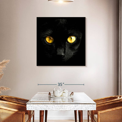 Brampt Yellow-Eyed Black Cat
