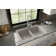 Karran Quartz 33'' X 22'' Double Bowl 50/50 Top Mount Drop-in Kitchen Sink Kit