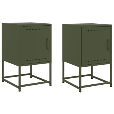 Aujah 36cm W Steel Bedside Table