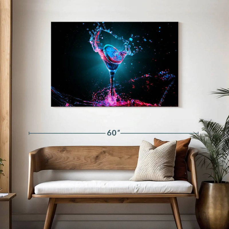 Yarlin Neon Cocktail, 30" H x 45" W