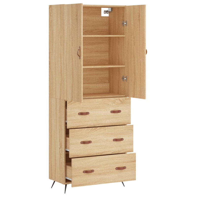 Hegewisch 2 Door Manufactured Wood Wardrobe, Sonoma Oak