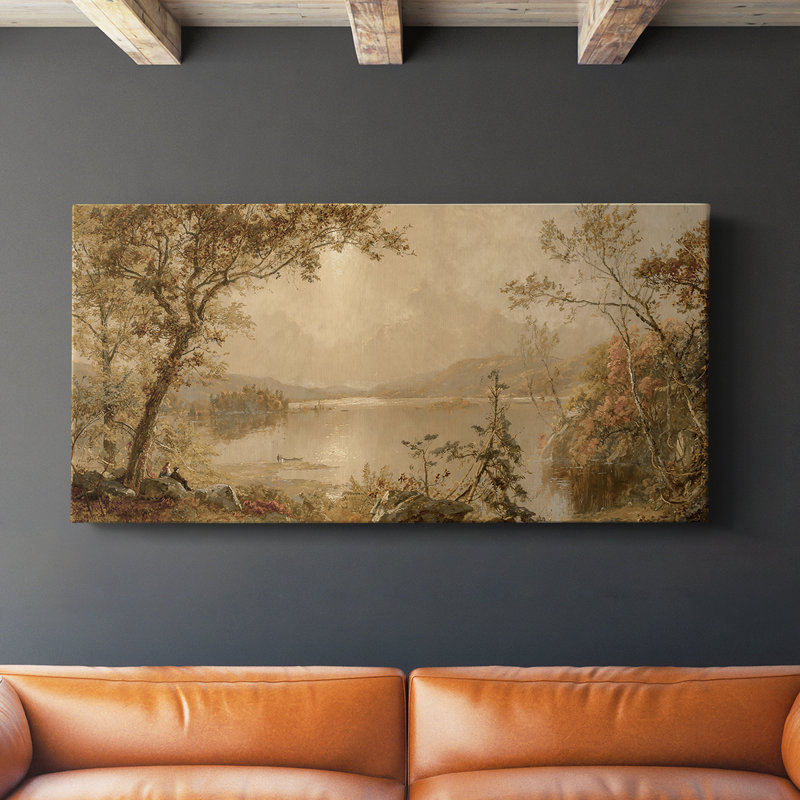 Série paysage - DCCL XXXVI - Toile tendue avec châssis - Prêt à être accroché, H 24 po x l 48 po