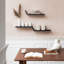 Tablettes flottantes murales en bois de manguier massif Marv-2123128914
