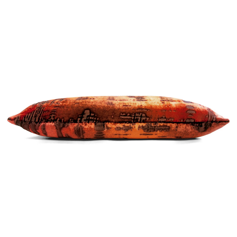 Brush Stroke Square Pillow Cover & Insert, 22"H x 22"W, Paprika