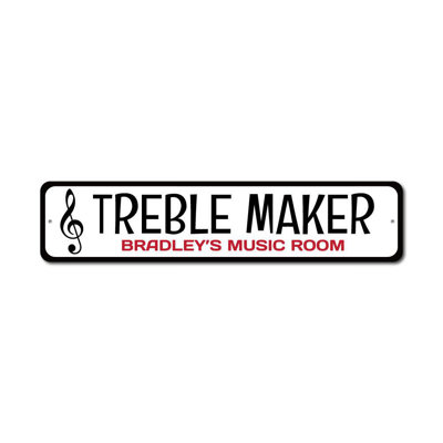 Plaque en aluminium Treble Machine