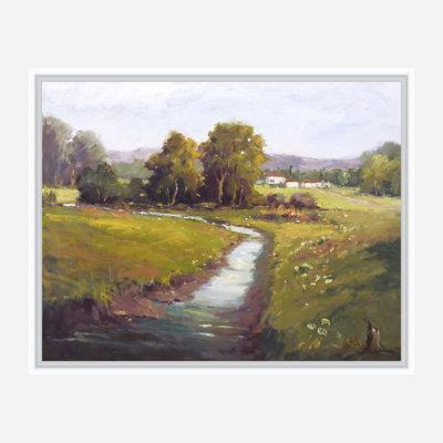 Flowers Along The Creek Print by John Beard