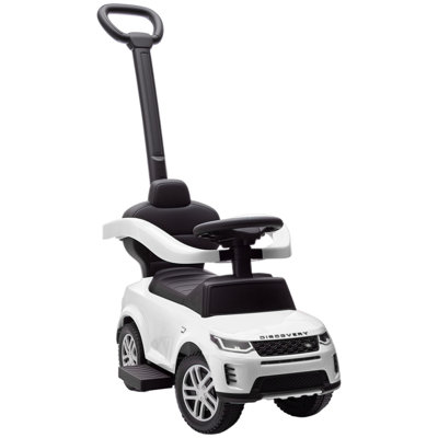 AIYAPLAY Land Rover Discovery Licensed Ride On Car 2-in-1 Push Car White