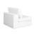 Lipi Modular Armless Chair, Plush Mist White, 41 Inch Solid Wood Frame
