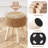 Round Upholstered Ottomans-451959167