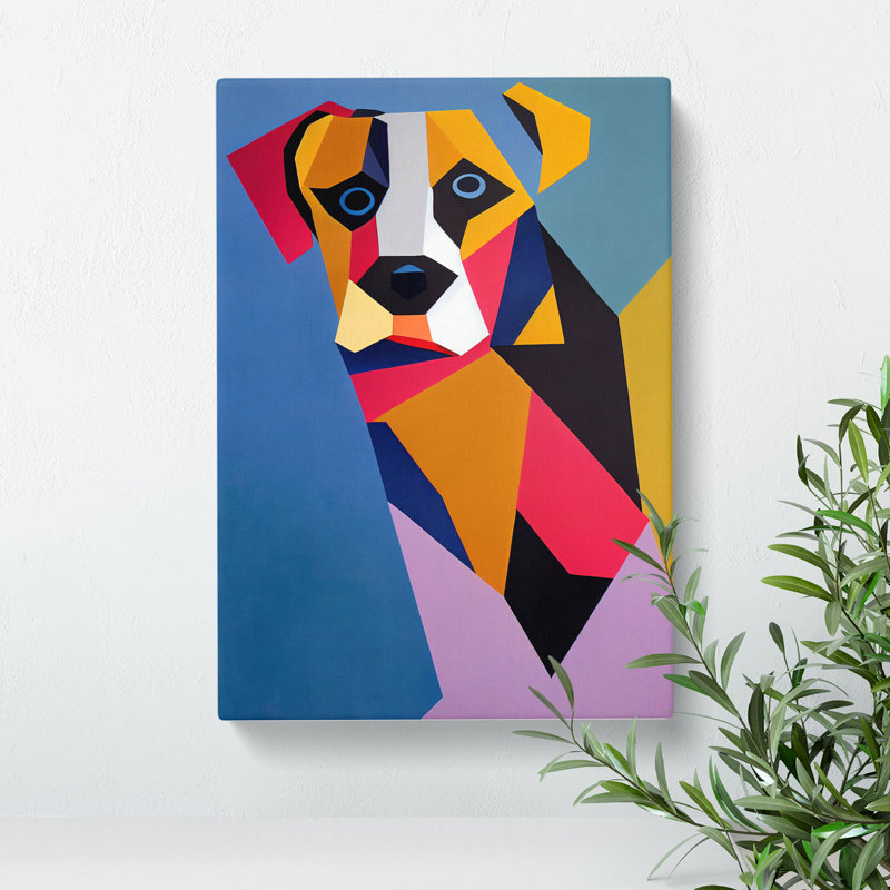 Abstract Dog No.5 - Wrapped Canvas, 50cm H x 35cm W x 3cm D