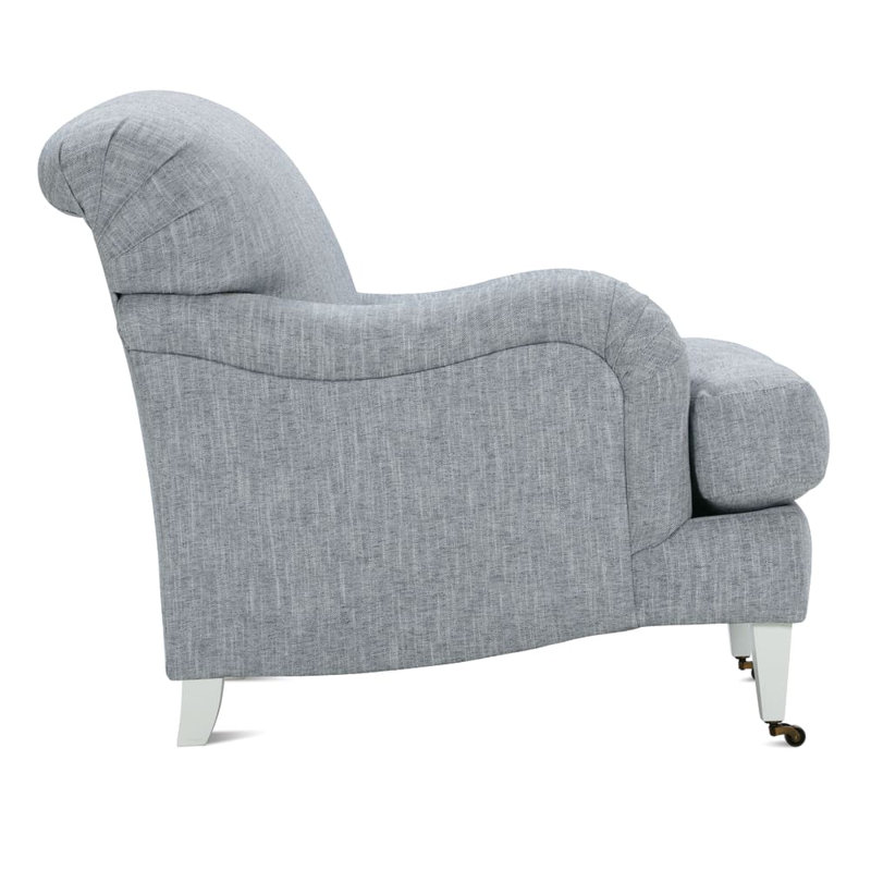 Brampton Armchair, Gray Performance Twill (SW100-56), Ivory