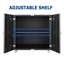 Rolling Printer Stand Cabinet with Lockable Storage & Adjustable Shelf | Steel Construction, 360° Casters, Lockable Wheels for Home Office & 3D Printer