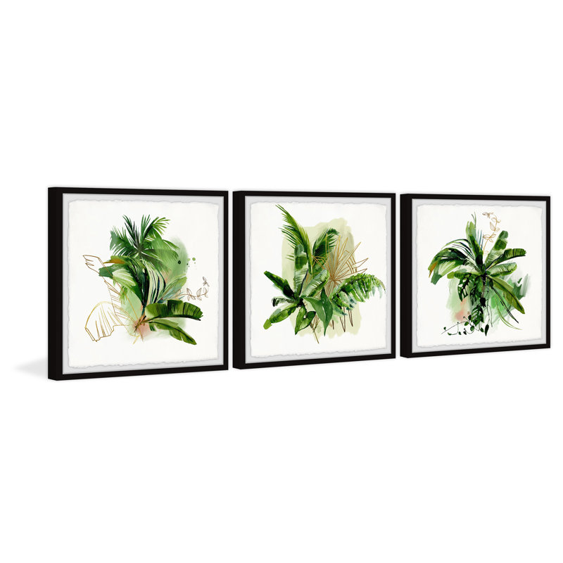 Triptyque de verdure côtière