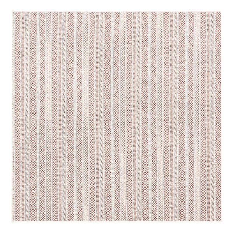 Tapis d'extérieur scintillant couleur brique, Carré 5 pi 3 po