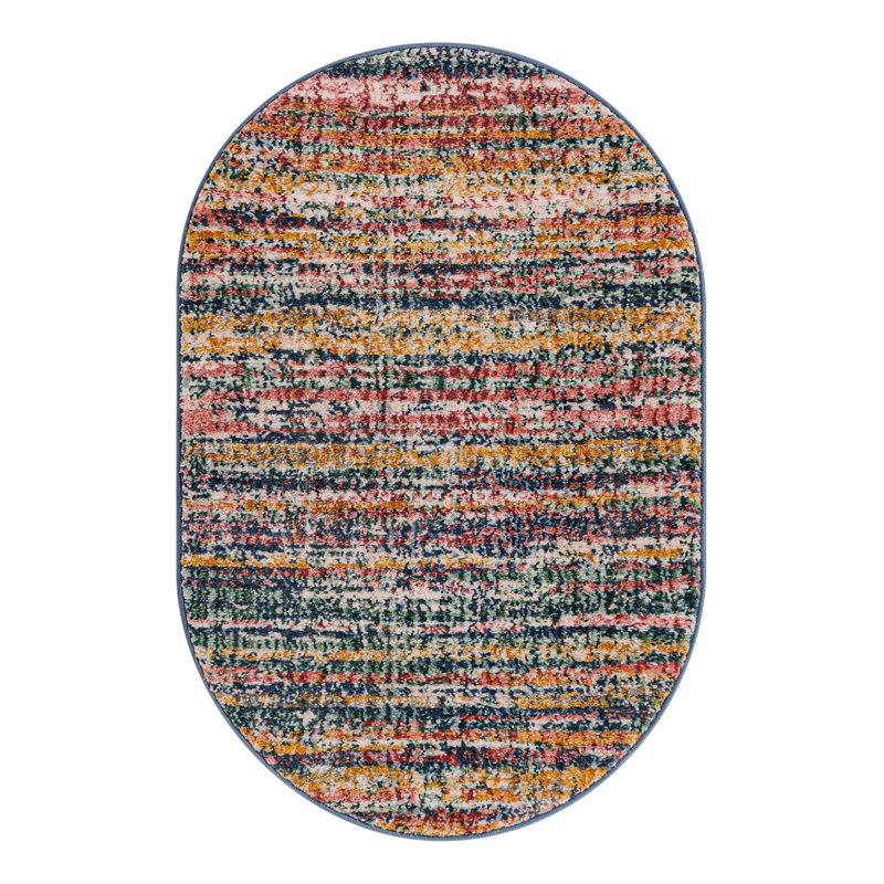 Hulsey Striped Indoor Rug, Rectangle 7'10" x 10'2", Multi