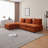 Armless Sofa Couch with Ottoman-890879476