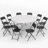 11-Piece Fold-In-Half Card Table – Kitchen, Wedding Event Set-111836000-111836005