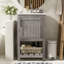 Meuble-lavabo compact avec lavabo en céramique élégant et options de rangement intelligentes