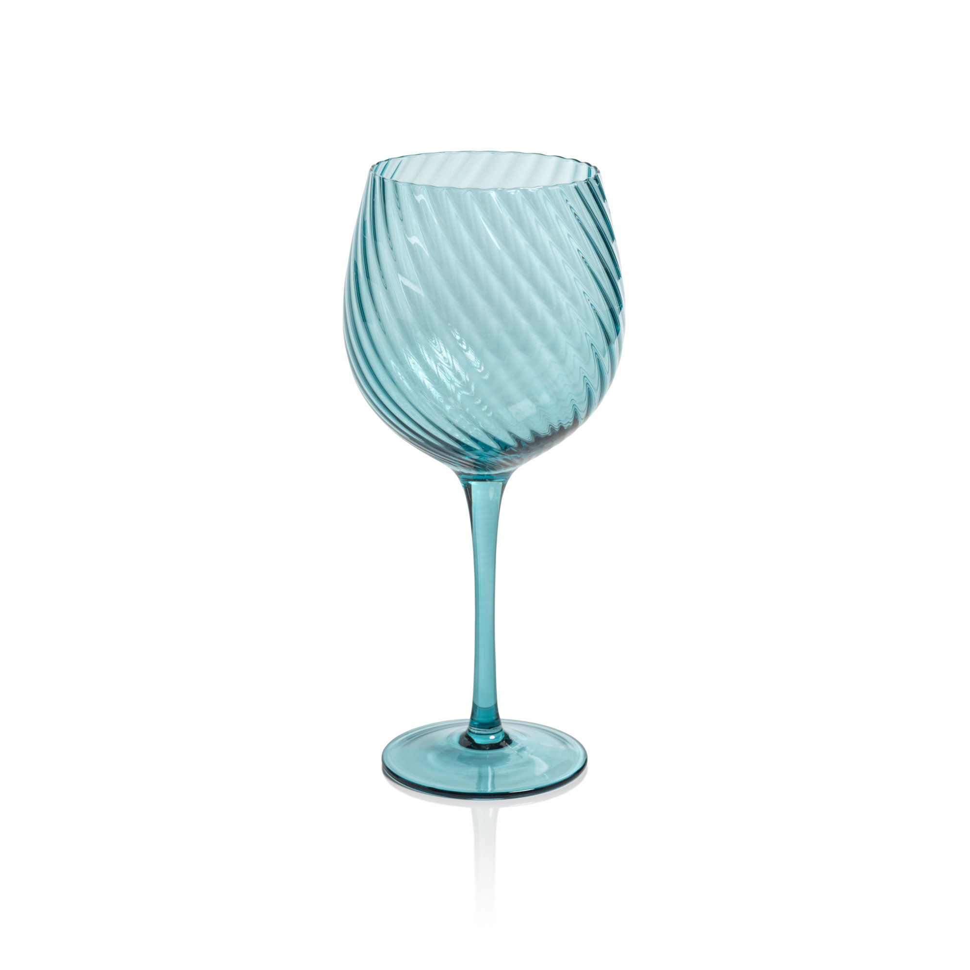 Bonnie Optic Swirl Red Wine Glasses, Blue