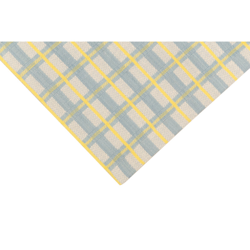 Handloom Jacquard Collection Table Placemat 14x18 Inch, Blue;Yellow
